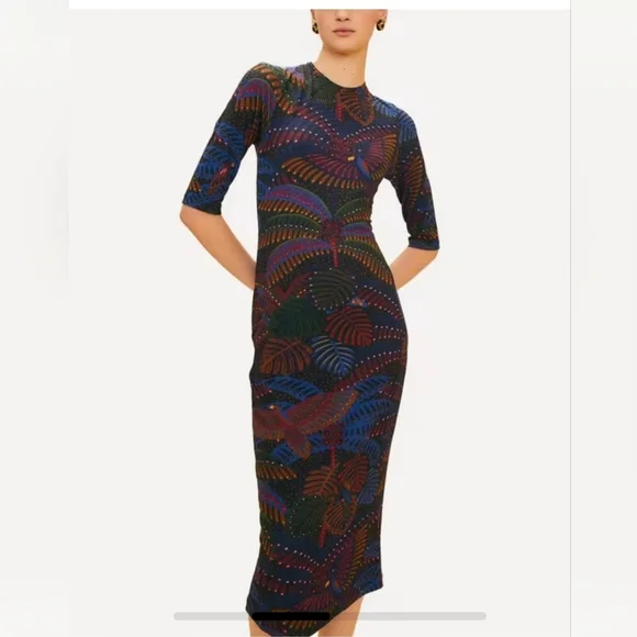 NWT FARM RIO SZ M. Multicolor Patterned Women's Dress - Picture 3 of 15